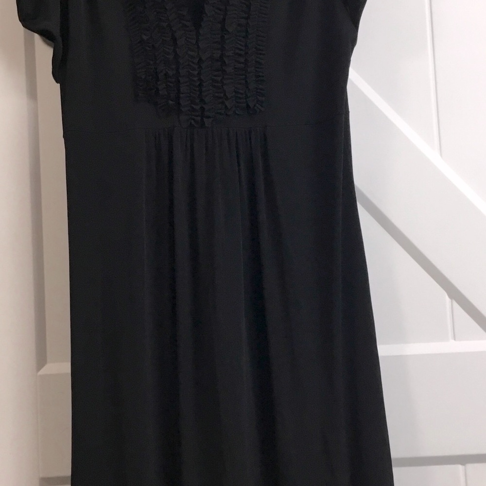 Black ruffle top dress